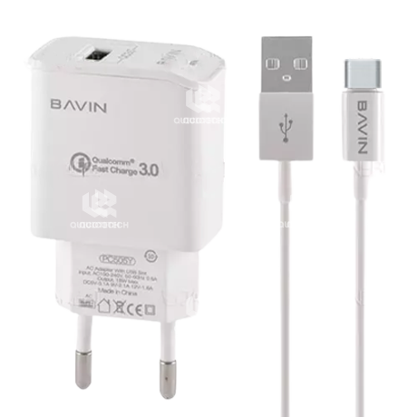 BAVIN Type C Fast Charger PC505Y 3.0A, White