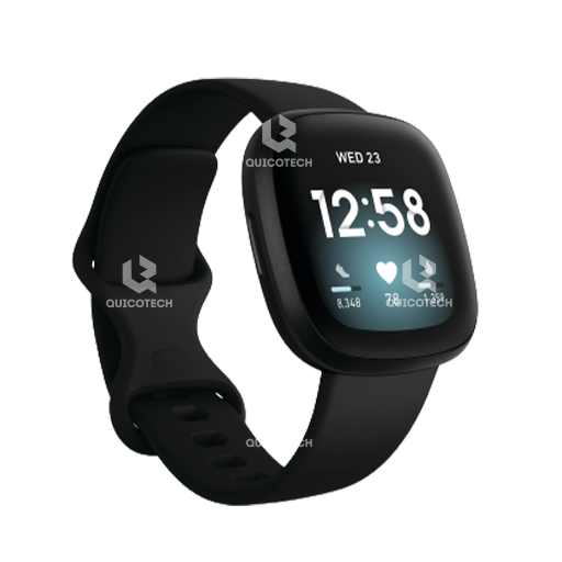 FITBIT Versa 3, Health & Fitness Smart watch, Black