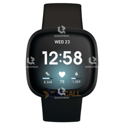 FITBIT Versa 3, Health & Fitness Smart watch, Black
