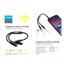 JOYROOM Headphone Male to 2-Female Audio Cable SY-A04