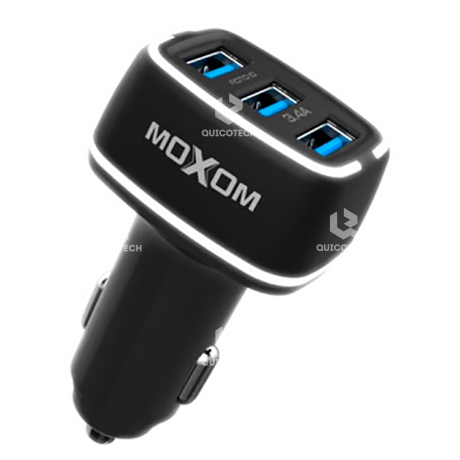 MOXOM Car Micro Charger, 3 Ports, MX-VC01