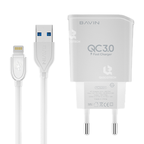 BAVIN Lightning Fast Charger PC505Y 3.0A, White