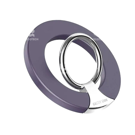 Green Lion Magnetic Ring Buckle, Purple