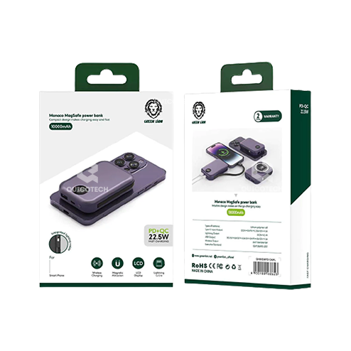 Green Lion  Monaco Magsafe Power Bank, 22.5W, Black