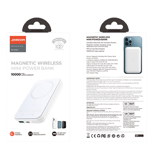JOYROOM Magsafe Power Bank JR-W020, White