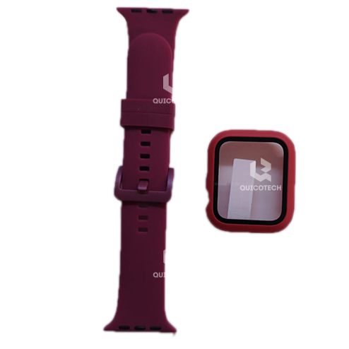 Band Watch And Cover For High Copy, Dark Red,44mm