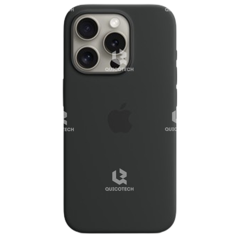 Silicon Cover For iPhone 15 Pro max, Black