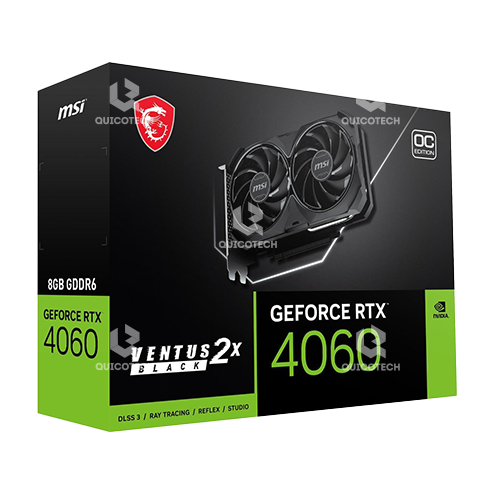 MSI GPU RTX4060-8GB GDDR6 VENTUS 2X BLACK OC