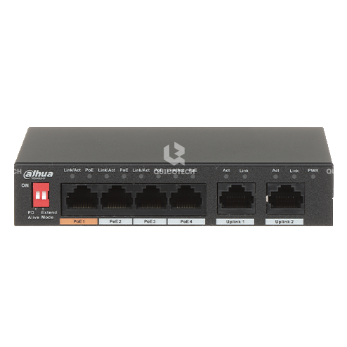 DAHUA SWITCH DH-PFS3006-4ET-36(IN) 4-PORT 2MB-UPLINK 36W POE SWITCH