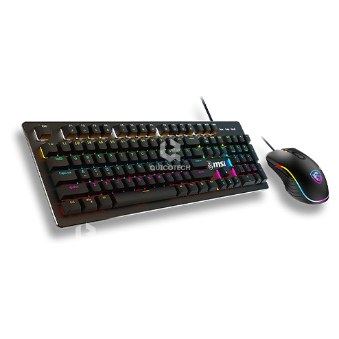 MSI KEYBOARD W/MOUSE GAMING FORGE GK300 COMBO, MECHANICAL, RGB BACKLIT, FULL ENG, 7200 DPI, USB (BLUE KEY-SWITCH)