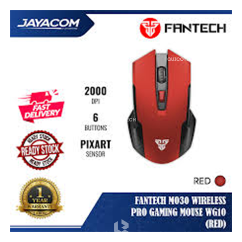 FANTECH WIRELESS MOUSE WG10 RAIGOR WHITE/RED/BLACK