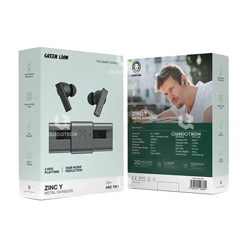 GREEN LION ZINC Y METAL EARBUDS GL-TWS53