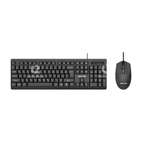 GREEN LION GKM-100 WIRED KEYBOARD & MOUSE