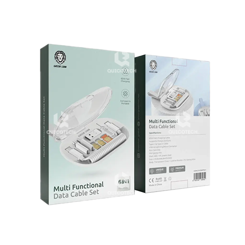 GREEN LION MULTI FUNCTIONAL 6 IN 1 DATA CABLE SET