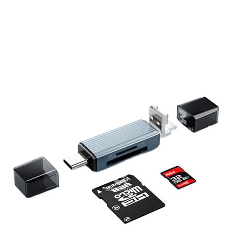 BAVIN MULTI-FUNCTION CARD READER TYPE-C + LIGHTNING + USB 3.0 OTG-52