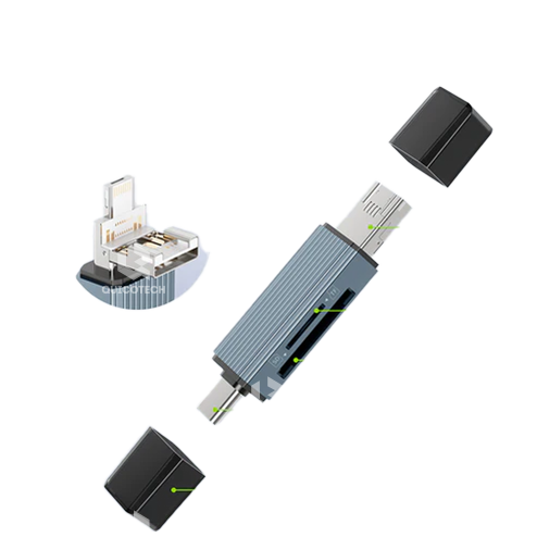 BAVIN MULTI-FUNCTION CARD READER TYPE-C + LIGHTNING + USB 3.0 OTG-52