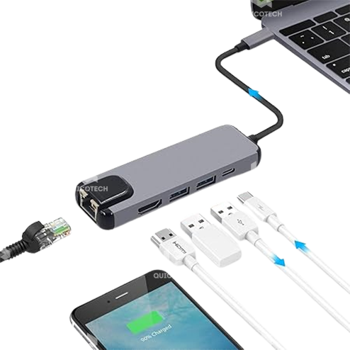 TYPE-C & USB 3.0 TO COMBO 5 IN 1