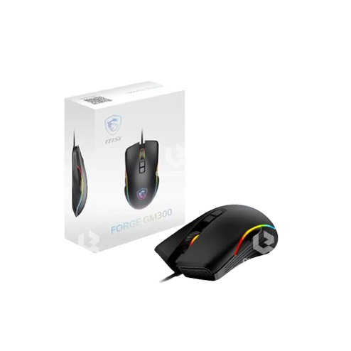 MSI MOUSE GAMING GM300 RGB 7200DPI, 7 BUTTONS , BLACK, USB