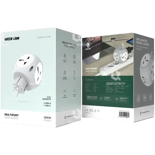 GREEN LION MULTIPORT TRAVEL ADAPTER