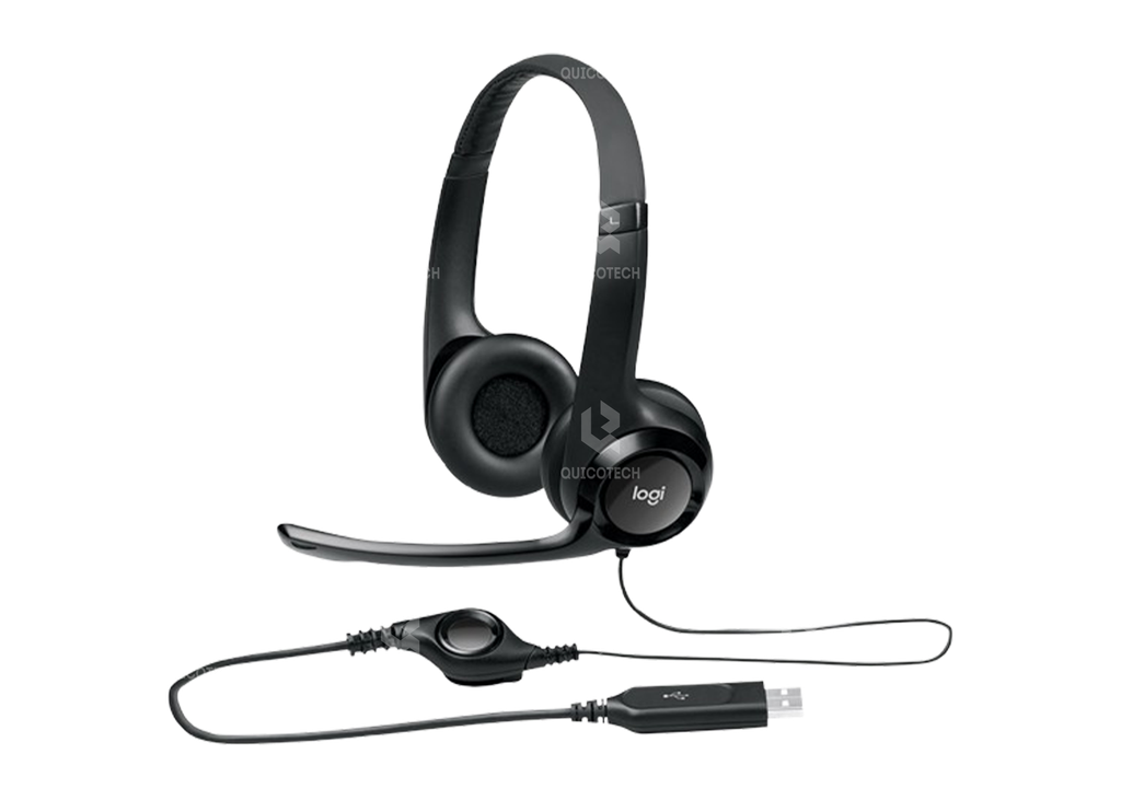 LOGITECH HEADSET H390 W/MICROPHONE NOISE CANCELING, VOLUME CONTROLLER, USB