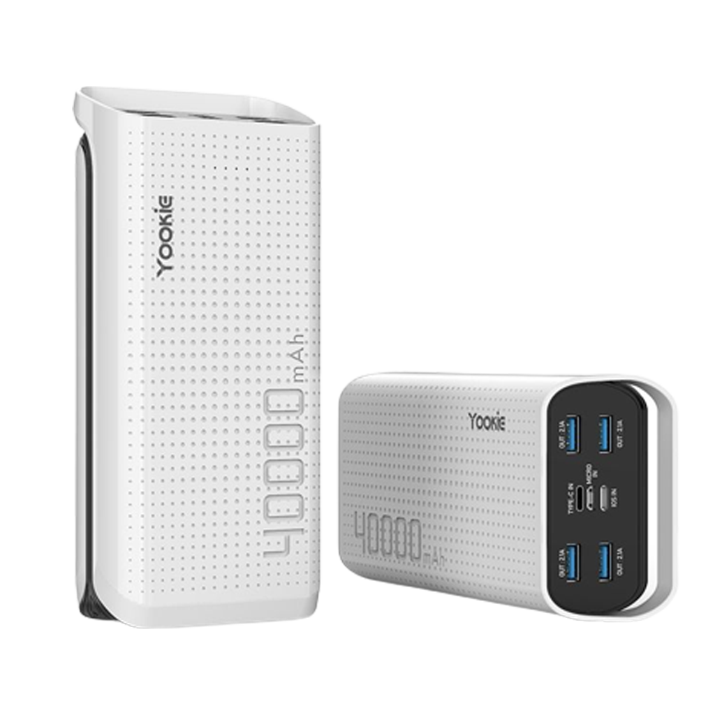 YOOKIE Power Bank Y015, 40000mAh, 4 USB, White