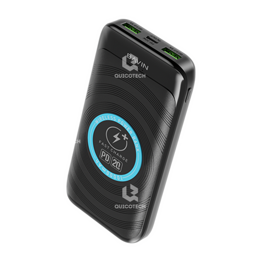 Bavin Wireless Power Bank PC093,10000 mAh, Black