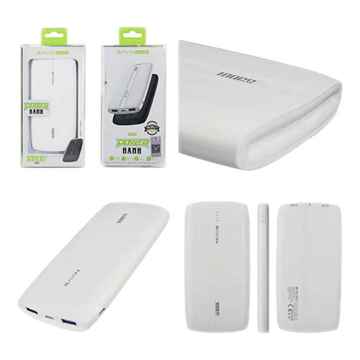 Bavin Power Bank 10000 mAh, PC087, White