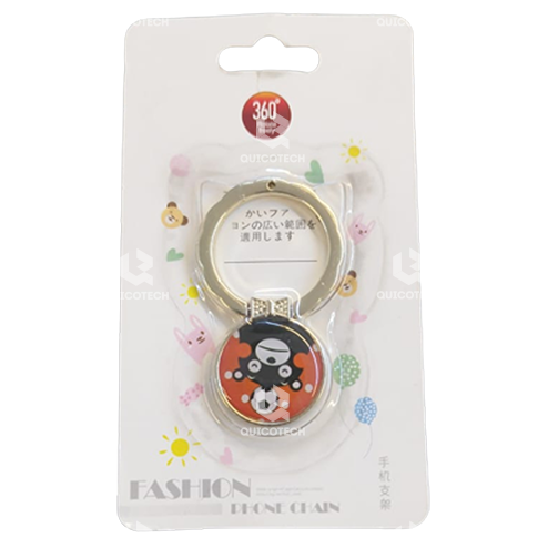 Fashion Phone Ring Chain (Cow & Red)