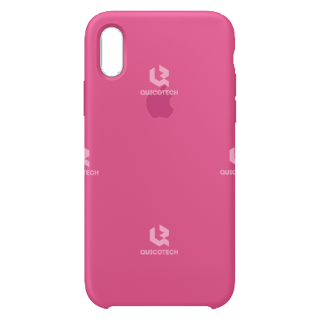 Silicone Case For iPhone X/Xs, Dark Pink