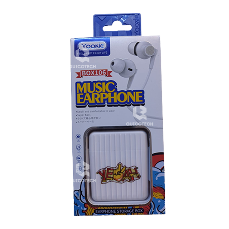 YOOKIE BOX106, Wired Earbuds, White