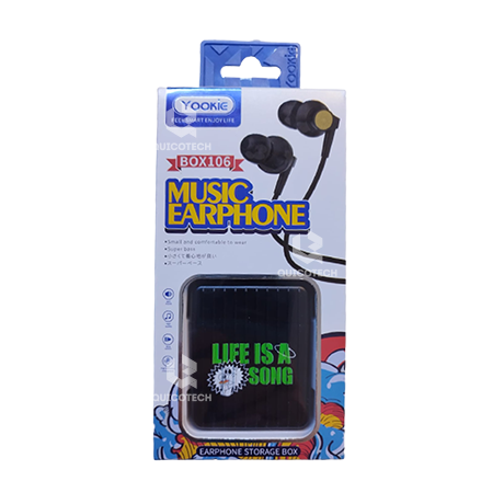 YOOKIE BOX106, Wired Earbuds, Black