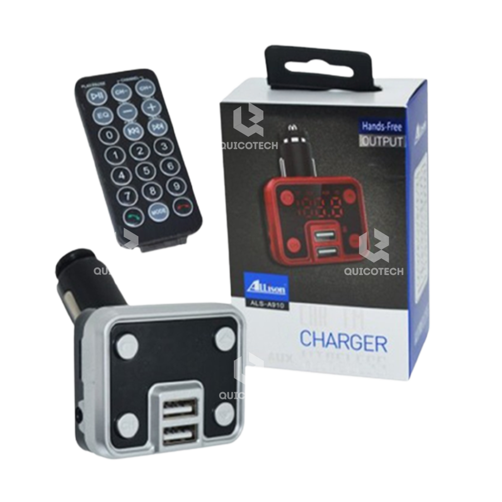 ALLISON ALS-A910 CAR FM CHARGER AUX WIRELESS