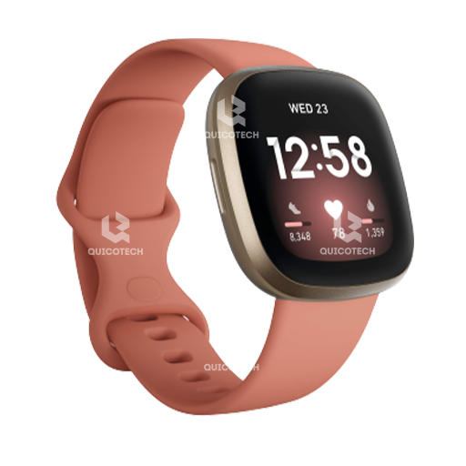 FITBIT Versa 3, Health & Fitness Smart watch, Pink