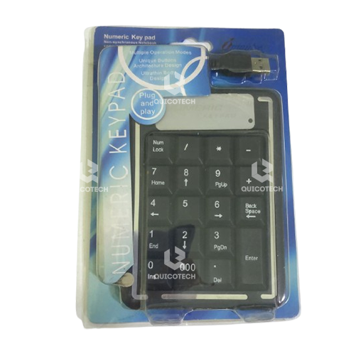 NUMERICAL KEYPAD FLEXIBLE BLACK
