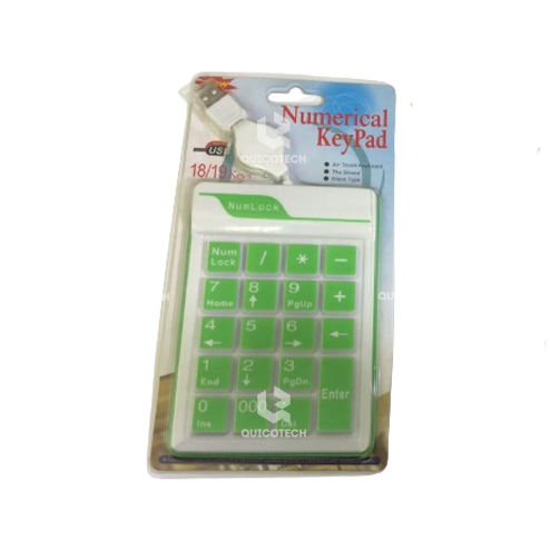 NUMERICAL KEYPAD FLEXIBLE GREEN