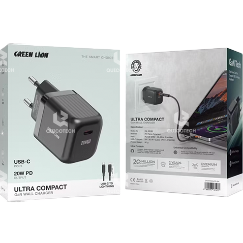 GREEN LION ULTRA COMPACT  WALL CHARGER 20W PD GL-WC30