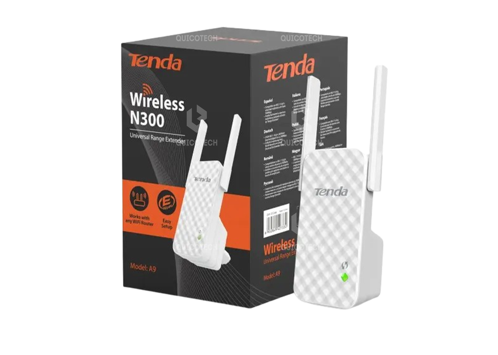 TENDA WIRELESS N300 UNIVERSAL RANGE EXTENDER A9