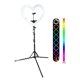 [6904-MO] Heart Shaped RGB 6" Ring Light