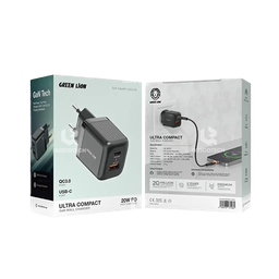 GREEN LION ULTRA COMPACT GAN WALL CHARGER 20W PD USB-C TO LIGHTINING  GL-WC30